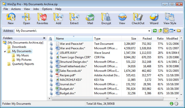 Phần mềm WinZip Pro có nhiều tính năng nổi bật