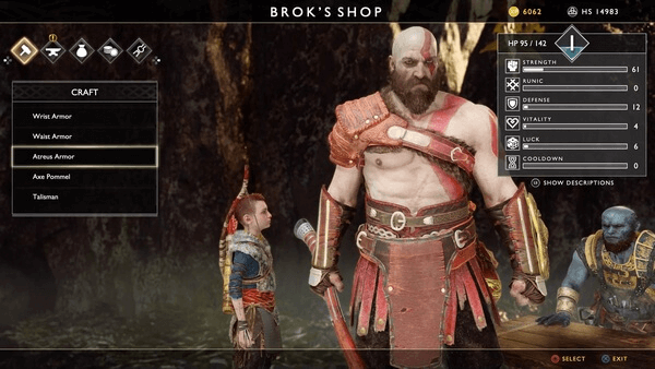 Nhân vật chính trong game là Kratos và Atreus